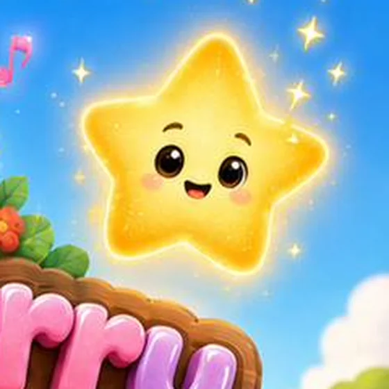 Boop, a smiling little star, floating by